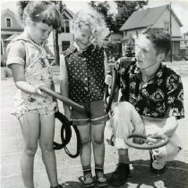 Ian Dunlop and Two Unidentified Girls
